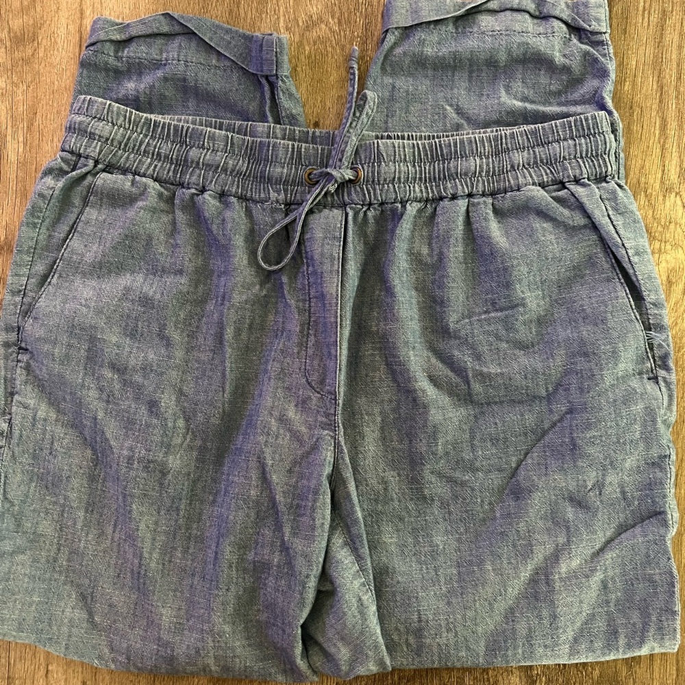 J. Crew Blue Elastic Waist Pants - Picture 3 of 5